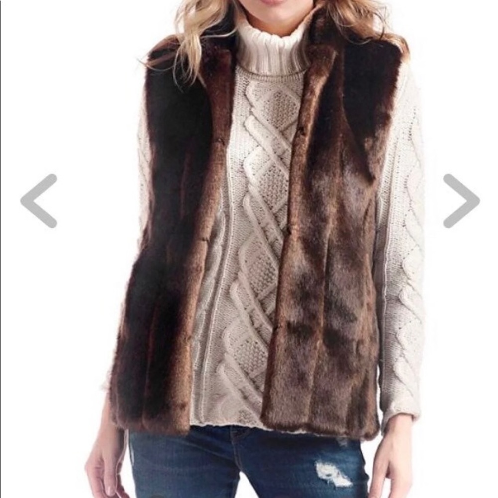 Collections Etc Vest Faux fur